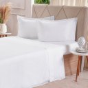 Ver imagem 2 de Jogo de Cama Queen 200 Fios Liso 4 Pçs 160x200x35 Branco