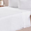 Ver imagem 4 de Jogo de Cama Queen 200 Fios Liso 4 Pçs 160x200x35 Branco