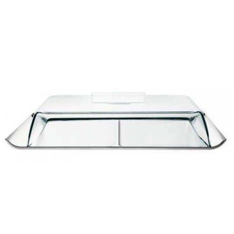 Porta Frios Tramontina Quadrata em Aço Inox com Tampa Prato Organizador de Queijo e Presunto