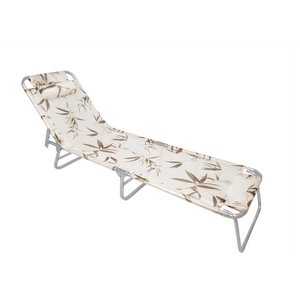 Espreguiçadeira Slim Colors Alumínio Estampa Bambu com Alça Zaka