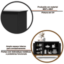 Ver imagem 7 de Buffet Aparador Balcão 3 Portas Sonetto Puxador em Couro para Sala Jantar