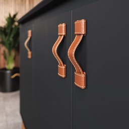 Buffet Aparador Balcão 3 Portas Sonetto Puxador em Couro para Sala Jantar - 2