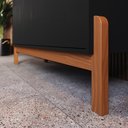 Ver imagem 5 de Buffet Aparador Balcão 3 Portas Sonetto Puxador em Couro para Sala Jantar