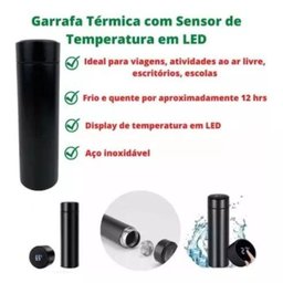 Garrafa Térmica 500ml com Medidor de Temperatura Digital Led - 3