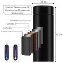 Ver imagem 4 de Garrafa Térmica 500ml com Medidor de Temperatura Digital Led