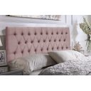 Ver imagem 2 de Cabeceira Painel Imperatriz 120 cm com Capitonê Veludo Rosa