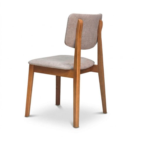 Kit 4 Cadeira de Jantar Madeira Maciça Manuela Estofada Premium Ergonomica Confortável Di Franco