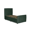 Ver imagem 2 de Cama com Cabeceira Solteiro Estofada Uvaia 90cm Suede:verde