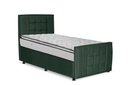 Ver imagem 1 de Cama com Cabeceira Solteiro Estofada Uvaia 90cm Suede:verde
