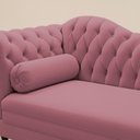 Ver imagem 4 de Divã Recamier Chaise Longue Lavínia 150cm Capitonê Pés de Madeira Suede Rosa - Desk Design