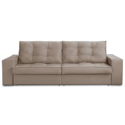 Sofá Retrátil e Reclinável 2 Lugares 1,50m com Molas Giovana Suede Capuccino Madelina Decor - 5