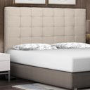 Ver imagem 5 de Cabeceira Decorativa Casal 1,40M Tropea Suede Bege - Gran Belo