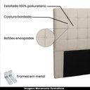 Ver imagem 3 de Cabeceira Decorativa Casal 1,40M Tropea Suede Bege - Gran Belo