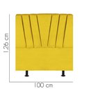 Ver imagem 2 de Cabeceira Estofada 100Cm Solteiro Cama Box Corino Amarelo