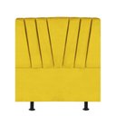 Ver imagem 1 de Cabeceira Estofada 100Cm Solteiro Cama Box Corino Amarelo