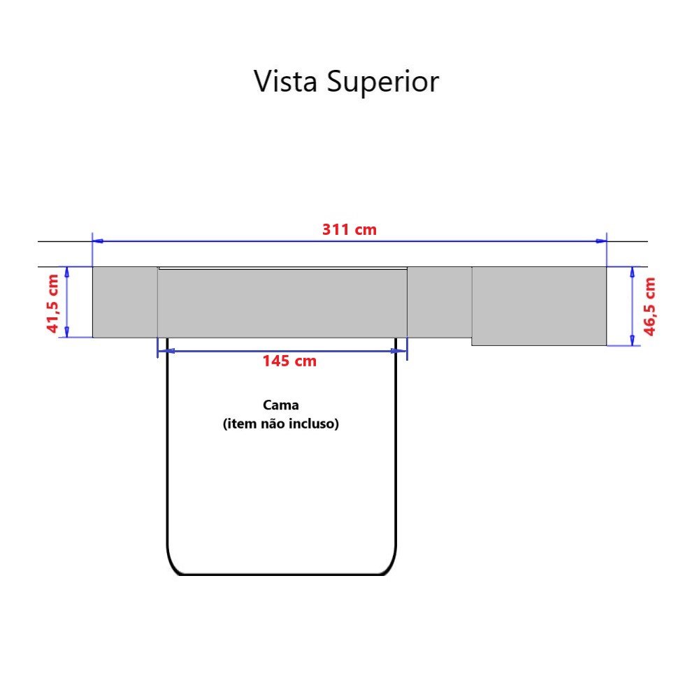 Guarda Roupa Dormitório Modulado Alpes Casal 1,38 m - Roupeiro Luciane M02:Branco - 4