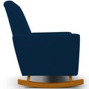 Ver imagem 4 de Poltrona de Amamentação com Balanço Ravena W01 Suede Azul Marinho - Lyam Decor