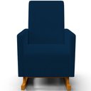 Ver imagem 5 de Poltrona de Amamentação com Balanço Ravena W01 Suede Azul Marinho - Lyam Decor
