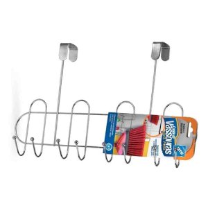 Suporte Multiuso Porta Vassoura Rodo Roupa Toalha 8 Ganchos