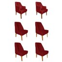 Ver imagem 1 de Kit 4 Cadeiras Paris + 2 Paris Retro Suede Vinho Dominic Decor