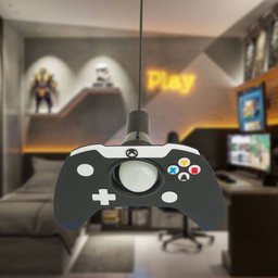 Pendente Controle Xbox em Acrílico Preto – Decoração Gamer, Bivolt, Soquete E27 - 3