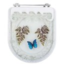 Ver imagem 1 de Acento Sanitário Decorado Calypso com Borboleta Azul para Vaso Incepa