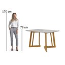 Ver imagem 4 de Mesa de Jantar 4 Lugares Tampo de Vidro Califórnia Natural