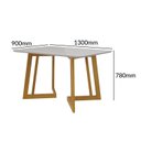 Ver imagem 3 de Mesa de Jantar 4 Lugares Tampo de Vidro Califórnia Natural
