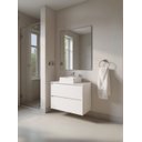 Ver imagem 1 de Gabinete para Banheiro com Cuba e Espelheira 80cm Mdf Branco Dubai - On Móveis