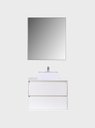 Ver imagem 7 de Gabinete para Banheiro com Cuba e Espelheira 80cm Mdf Branco Dubai - On Móveis