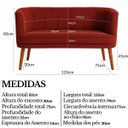 Ver imagem 3 de Namoradeira Decorativa para Recepção Resistente Pés Palito Sala de Espera Tecido Veludo