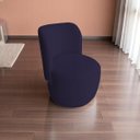 Ver imagem 2 de Poltrona Orgânica Bia Decorativa Redondo Minimalista Contemporâneo Bouclé Azul Marinho