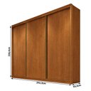 Ver imagem 3 de Guarda Roupa Casal Londres 3 Portas 6 Gavetas Cinamomo - Novo Horizonte