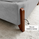 Ver imagem 3 de Base Cama Box Casal 148cm Orgânica Thor Bouclê:cinza Claro