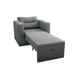 Sofa Cama Solteiro Marlene - Poltrona Cama Solteiro: Cinza - 2