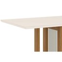 Ver mais imagens de Conjunto: Mesa de Cozinha Natalí C/ Tampo Madeirado C/ Vidro Reto 120x80cm e 4 Cadeiras Nina Nature
