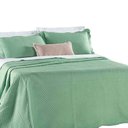 Ver imagem 1 de Kit Cobre Leito Colcha Clean Casal Dupla Face - Verde