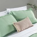 Ver imagem 3 de Kit Cobre Leito Colcha Clean Casal Dupla Face - Verde