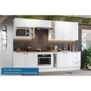 Ver imagem 2 de Módulo Cozinha Americana Balcão com Tampo para Forno de Embutir e Cooktop 80cm Branco2 Aéreos + 1
