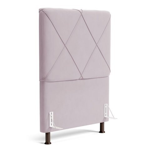 Cabeceira Cama Box Solteiro Mel 90cm com Frame Suede Rosa Bebê - Abmaza