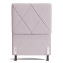 Ver imagem 2 de Cabeceira Cama Box Solteiro Mel 90cm com Frame Suede Rosa Bebê - Abmaza