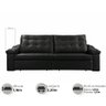 Sofá Retrátil Reclinável Houston 2,2m Csr Studio Veludo Preto - 2