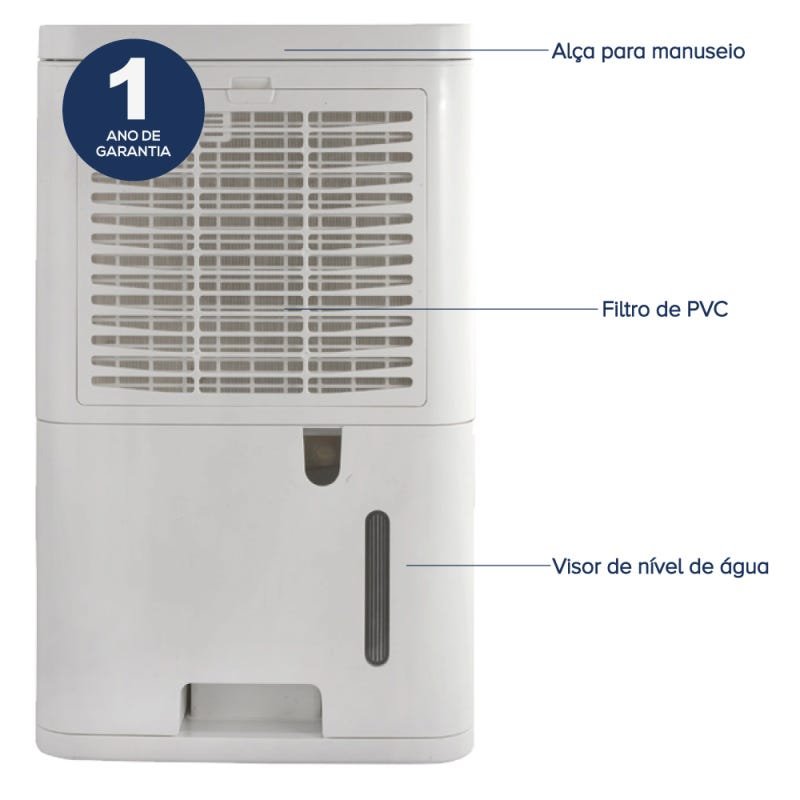 Desumidificador de ar Desidrat Plus 70 - 220V - Timer - Umidostato – Branco - Thermomatic - 7