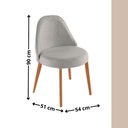 Ver imagem 3 de Sala de Jantar Mesa Florida 220cm Tampo Laqueado com Vidro e 8 Cadeiras Suiça