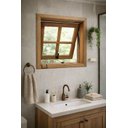 Ver imagem 1 de Janela Vitro de Madeira Maxim-ar 0,60 (a) X 0,60 (l)quadriculado Itauba Madeira Maciça Cx 14cm