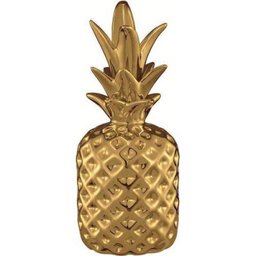 Jogo 3 Abacaxis em Cerâmica Caribbean 6279 Dourada Mart - 1