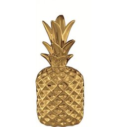 Jogo 3 Abacaxis em Cerâmica Caribbean 6279 Dourada Mart - 6