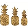 Jogo 3 Abacaxis em Cerâmica Caribbean 6279 Dourada Mart - 4