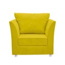 Ver imagem 4 de 01 Poltrona Lisboa Decorativa + 01 Puff Redondo Decorativo Suede Escolha Sua Cor