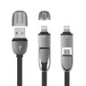 Cabo 2 Em 1 USB com Adaptador Preto - Wi333 - 2